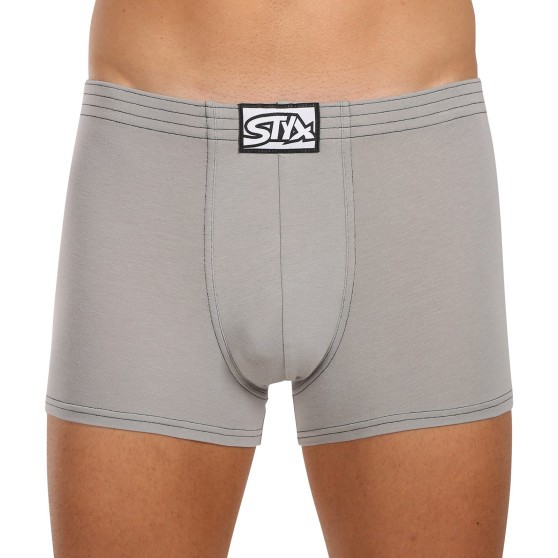 Boxers para homem Styx borracha clássica light grey (Q1062)